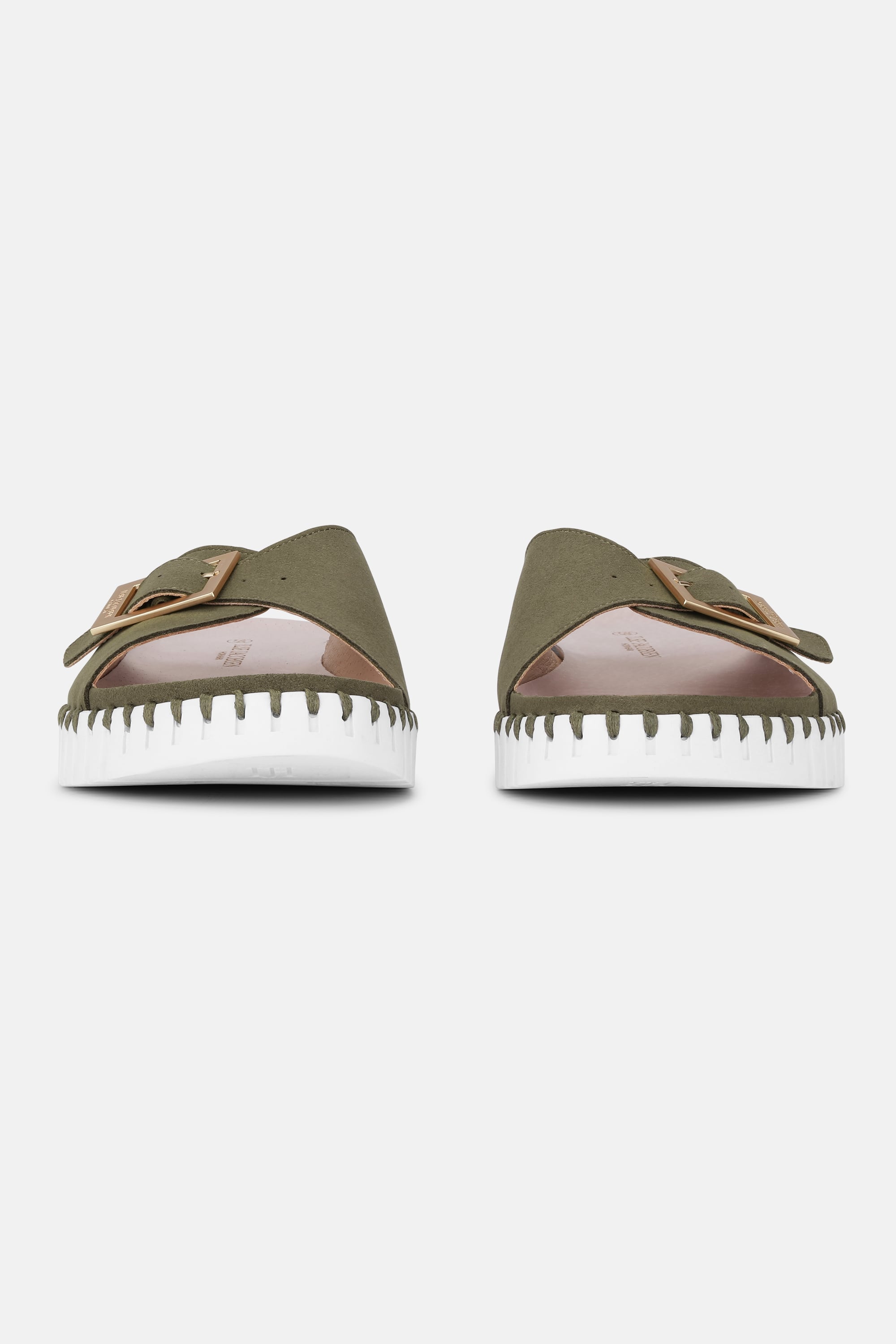 Sandaler Spænde - Deep Olive White